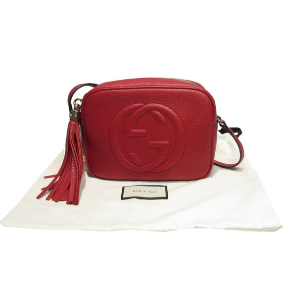 Gucci Leather Disco Bag in Red New with DUSTBAG - Picture 5 of 6